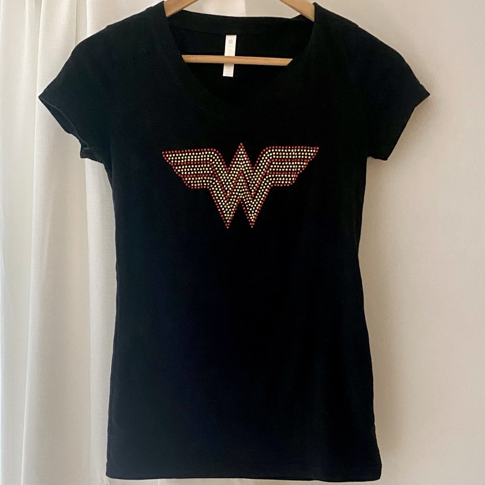 ROSIO Wonder Woman Black T Shirt